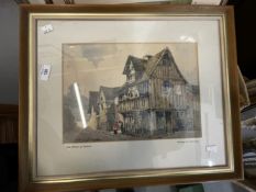 George H. Downing R.B.A. (1891-1940) c1920s, Old House at Falaise, watercolour, signed lower left,