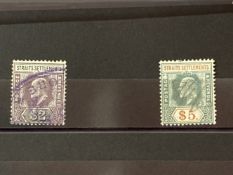 Stamps: Malaysia, Straits settlements, King Edward VII, SG120 $2 purple and black used, and