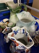 19th/20th cent. Ceramics: Jugs to include ironstone, Toby jugs, transfer ware, Studio pottery,