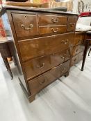 20th cent. George III style chest of seven drawers on bracket supports. 33ins.