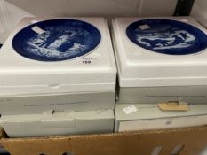 20th cent. Ceramics: Royal Copenhagen Christmas plates, 1970, 71, 72, 73, 74, 75, 76, 77, 78, 79,