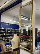 20th cent. Gilt bevel edged mirror. 20ins. x 54ins.