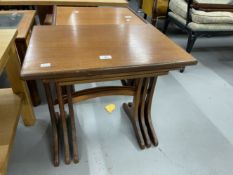 1970s teak set of nesting tables by Victor Wilkins for G plan. 20ins. x 16ins. x 22ins.