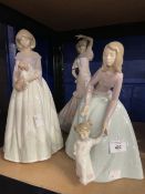 Nao: Three figures of ladies. Nos. 285, 1318, and one other. From 12ins.