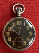 Watches: Rolex nickel and open face Military pocket watch G.S. Mk. II A10682.