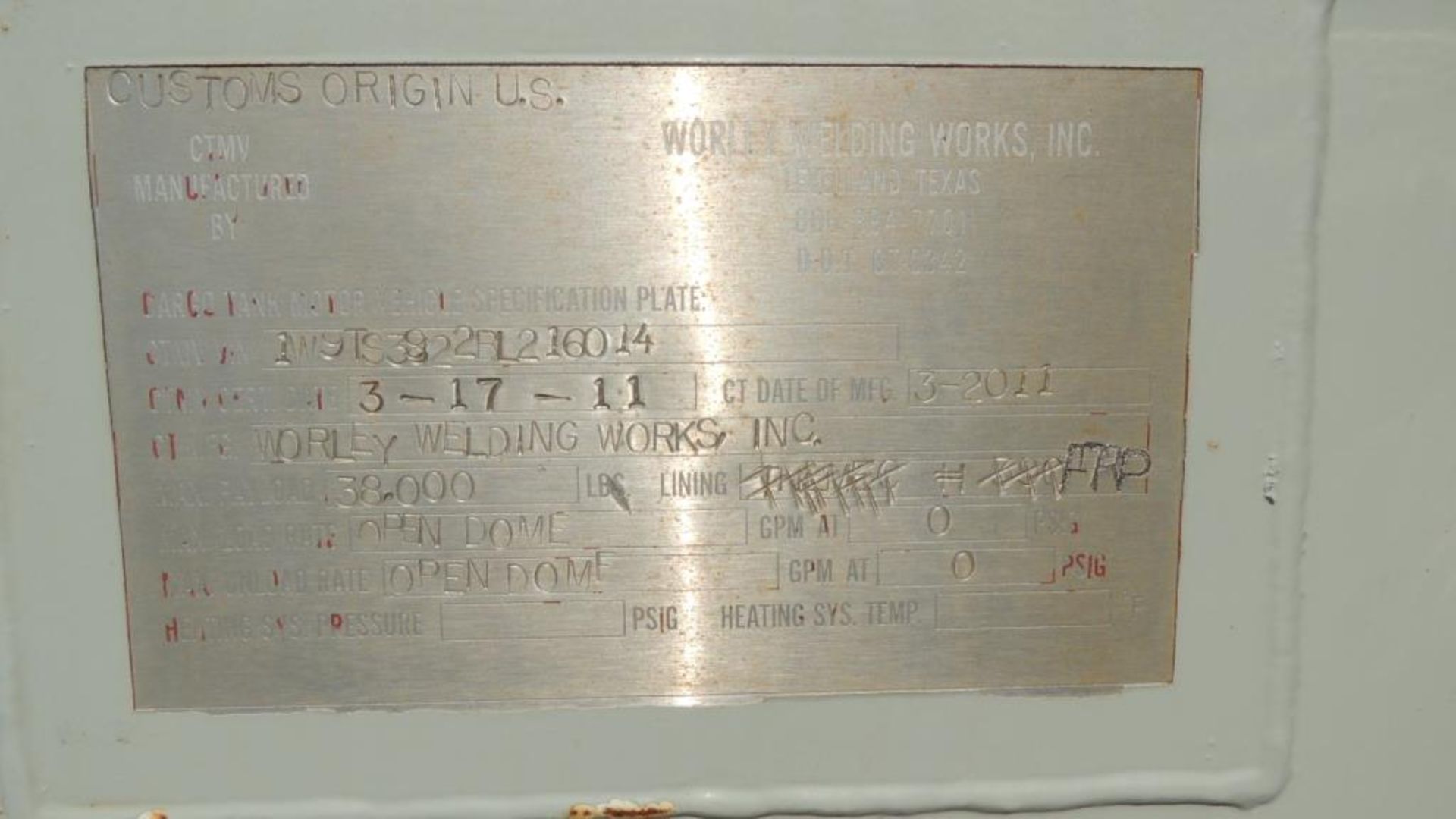 Worley Welding Works Tanker - Image 10 of 11