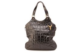 A YSL BLACK LEATHER BAG