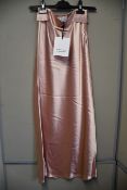 One as new Galvan London Satin Valletta rose nude skirt size 40 (120SGSK400002RN).