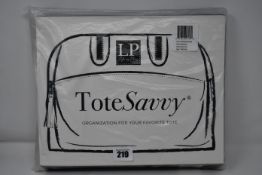 One as new Tote Savvy Original with 11 pocket organizer insert (Colour: almond).
