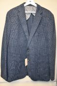 One as new Hackett blue check blazer size 48R (HM442457R/551).