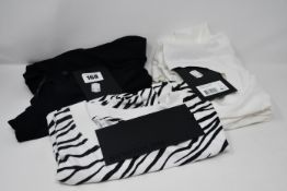 One as new Kooples white jersey and lace t-shirt size 1. One as new Kooples black jersey and lace