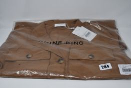 One as new Anine Bing Kaiden Belted Utility Dress In Brown size S (A-02-1009-250).