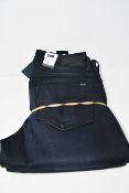 One as new G Raw High women skinny jeans (Colour: Dark aged. Size 29/32. Model: 3301). One as new