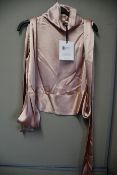 One as new Galvan London Satin Luna rose nude top size 38 (120SETPSS601002RN).