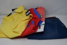 One as new Hacket London multi colour polo shirt size 15/16 yrs. One as new Hacket London red polo