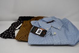 One men's as new Ben Sherman Short Sleeve Scratch Print shirt size L. One men's as new Ben Sherman