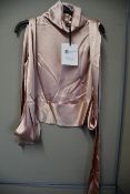 One as new Galvan London Satin Luna rose nude top size 36 (120SETPSS601002RN).
