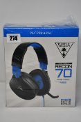 A pair of boxed as new Turtle Beach Ear Force Recon 70 gaming headset (Wired).
