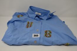 One women's as new Sandro Paris Rosaria Cuba Motif Button-Down shirt size unknown (C11302E).