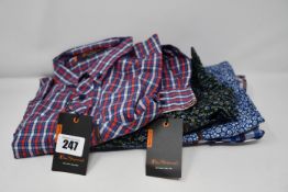 One men's as new Ben Sherman House Checked Long Sleeved shirt size M. One men's as new Ben Sherman