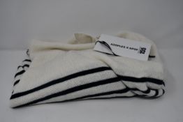 One as new Kooples Women's Merino striped Wool Sweater With Piercing size 1.