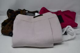 One Louis Vuitton Rose Quartz-Pink Double-Face Cashmere A-Line Skirt size 38 (slight mark at the
