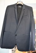 One as new Kooples Blue Crepe jacket with tailored collar size 34 (FV1293-NAV03).