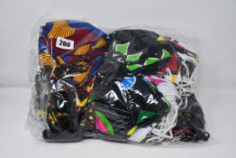 A large quantity of as new colourful face masks.