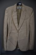 One as new Acne Studios blanket-stitch suit jacket Cream beige 2 (size unknown).