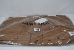 One as new Anine Bing Kaiden Belted Utility Dress In Brown size M (A-02-1009-250).