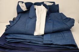 One as new State & Liberty Athletic Fit Stretch Suit. Size 40. Colour: Heathered Blue.