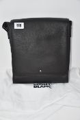One men's as new Montblanc Soft Grain brown leather flap-over bag (no tags).