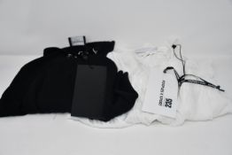 One as new Kooples Knit & Eyelets black sweater size 1. One as new Kooples lace up white top with
