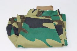 One as new Burberry camouflage print ramie cotton cargo trousers size 10 (R.R.P. £250. some marks on