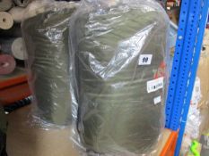 Two as new Cactus Jack Cactus Trails sleeping bags in olive green/orange.