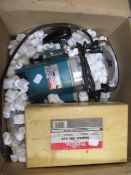 One pre-owned Makita 3612BR Plunge Router with accessories and bit set.