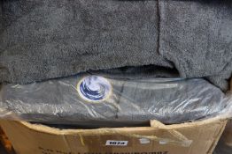 Twenty as new grey hooded dressing gowns.