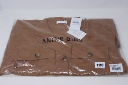 One as new Anine Bing Kaiden Belted Utility Dress In Brown size S (A-02-1009-250).
