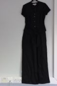 An as new Hobbs London Linen Jayne jumpsuit in black (UK 6 - RRP £145).