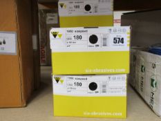 Five SIA Abrasives 1950 Siaspeed Hook n Loop 6 Inch Discs 180 Grit (100 discs per box).