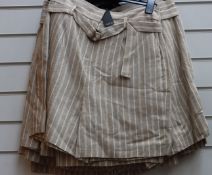 Seven pairs of ladies' as new Stiped Linen Shorts in stone (Various sizes).