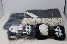 One as new In and Outdoor cushion cover Toni Blue size 30 x 50cm (60006307-22101). One as new Zara