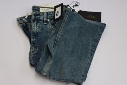 One as new Rag & Bone high waist jeans, size 28 (WDD20S2647CLAR 0-ARCTIC).