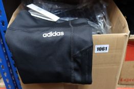A large quantity of as new Adidas 7/8 black tights and related items.
