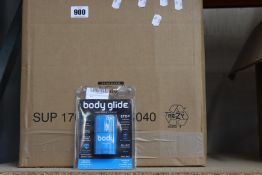 A box of unisex Body Glide all day protection anti chaffe balm.