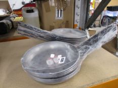 Twelve chestnut roasting pans, 30cm.