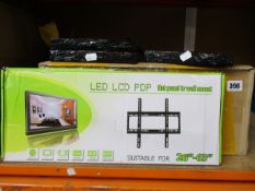A large quantity of LED LCD PDP flat television wall mounts (Approximately: 24 items).