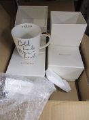 Ten boxed as new Radley London coffee mugs.