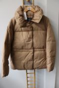 Three as new Lindex dark dusty beige padded jackets, 2 x size S, 1 x size L (7996003).