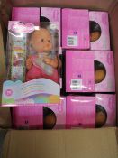 Twelve boxed as new Nenuco magic bottle feeding dolls.